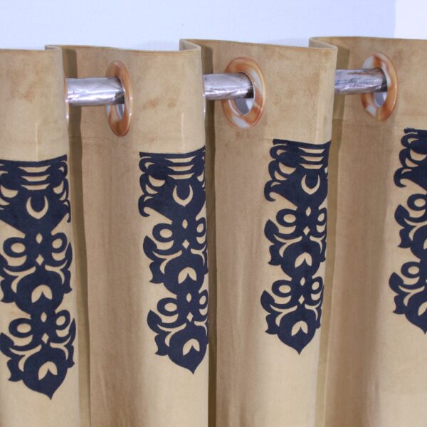 Laser Border Velvet Curtain