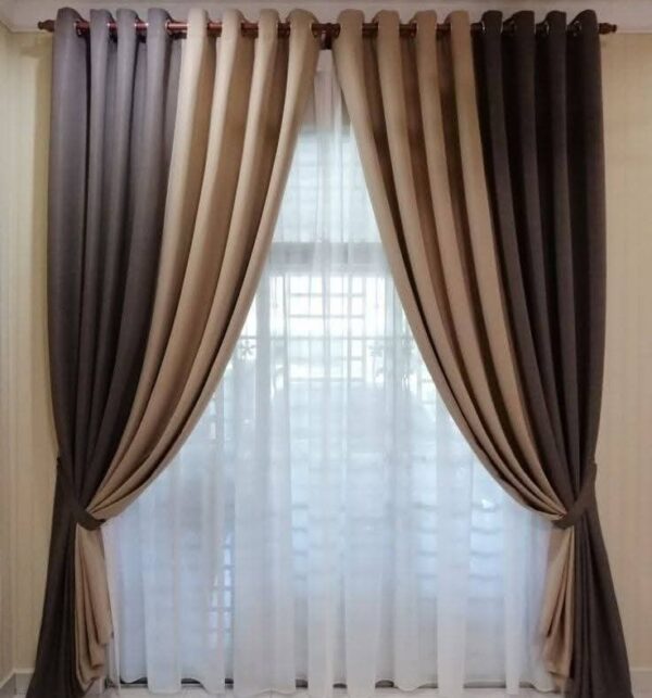 Two Tone Velvet Curtains