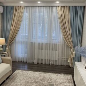 Two Tone Velvet Curtains