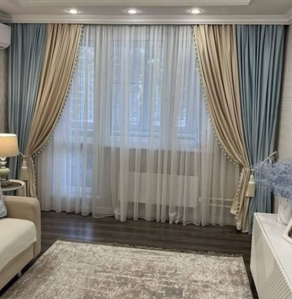 Two Tone Velvet Curtains