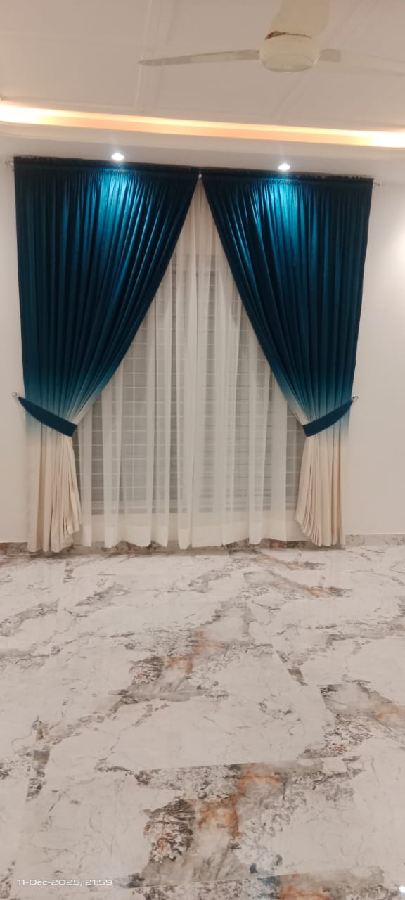 Digital Printed Curtains With Shafoon