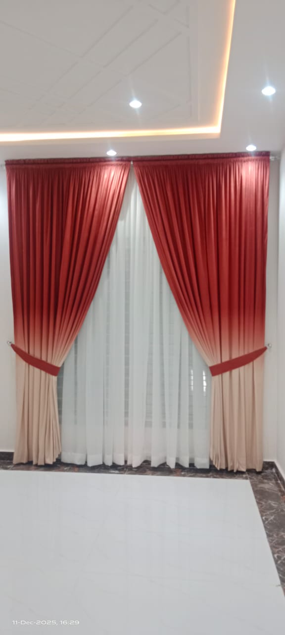 Digital Printed Curtains With Shafoon