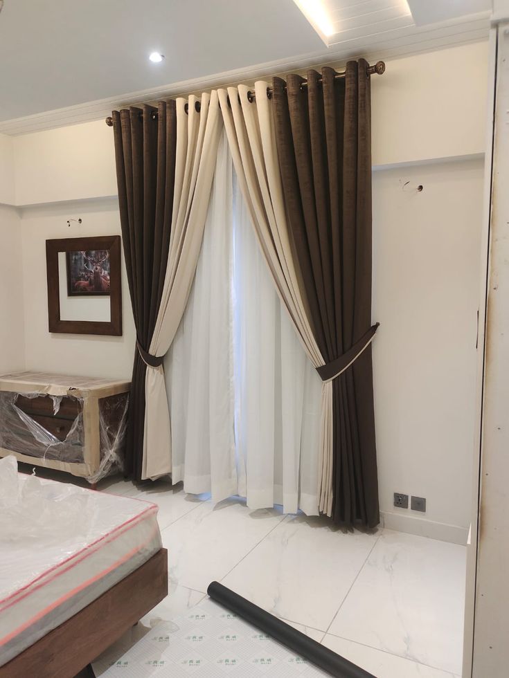 Self Velvet Curtains With Shafoon